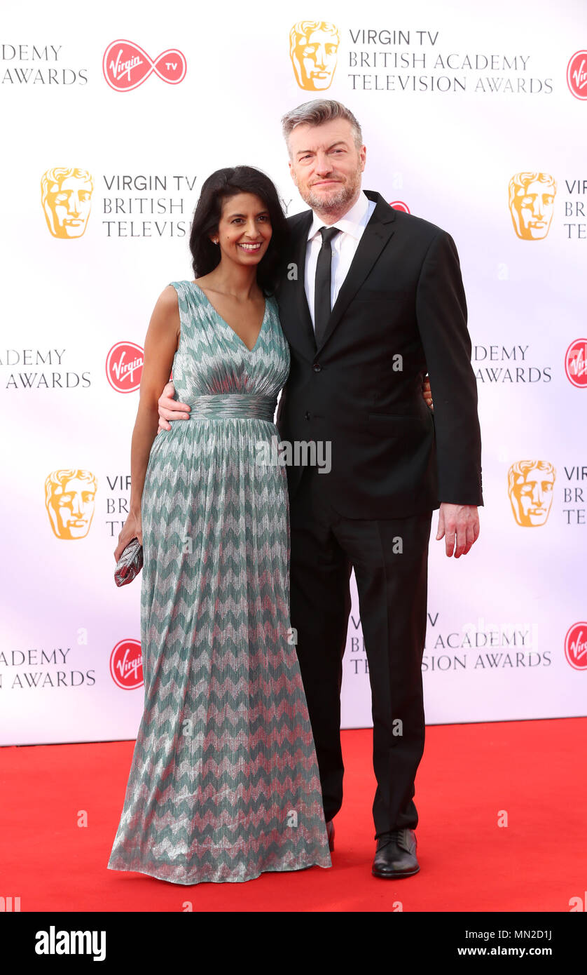 Konnie Huq and Charlie Brooker attending the Virgin TV British Academy