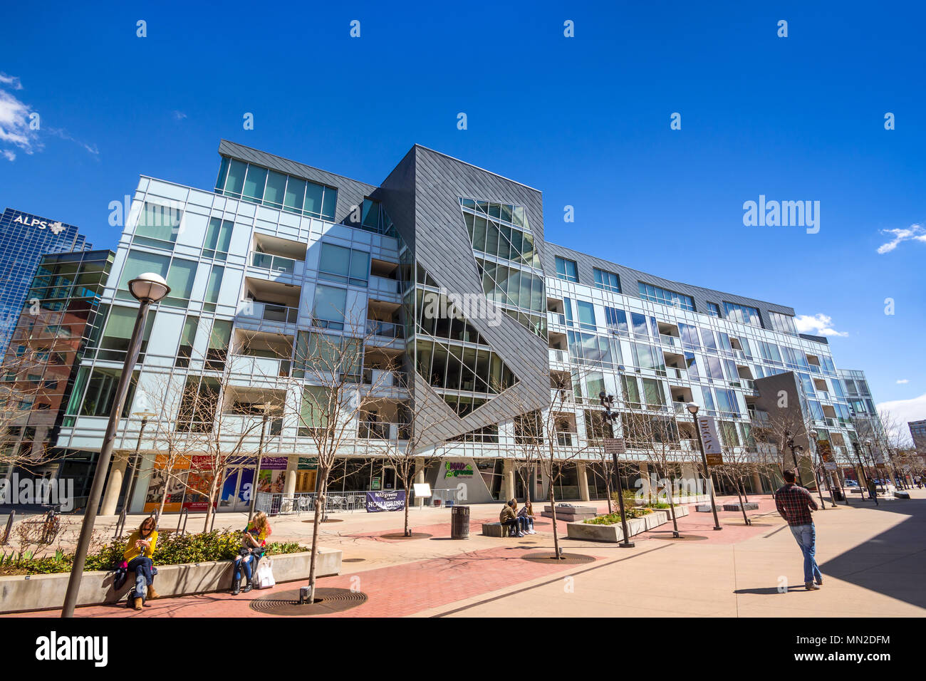 Modern building (opposite art gallery), Denver, Colorado, USA. Stock Photo