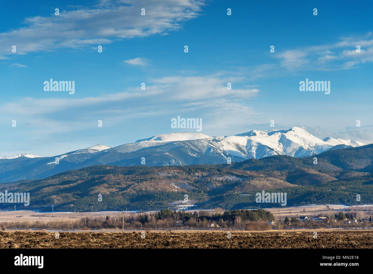 Winter landscape in Bulgarian mountains Stock Photo - Alamy