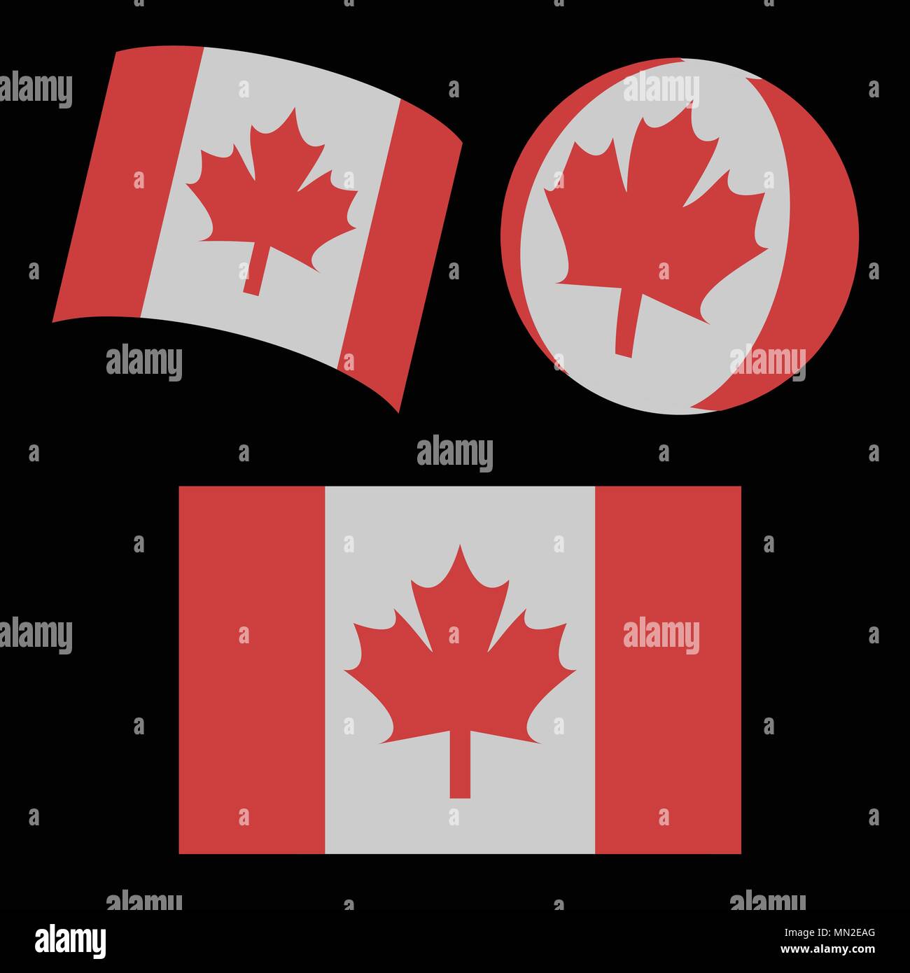 Flag Of Canada 3d Stock Vector Image And Art Alamy