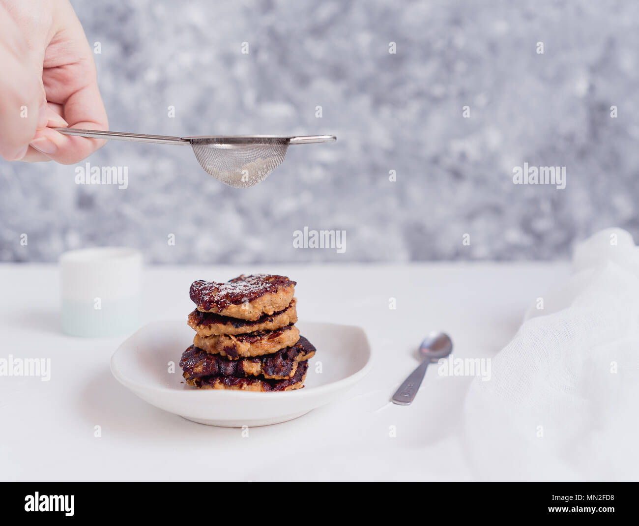 Low Carb Vegan Pancakes, Coconut Flour Stock Photo - Alamy