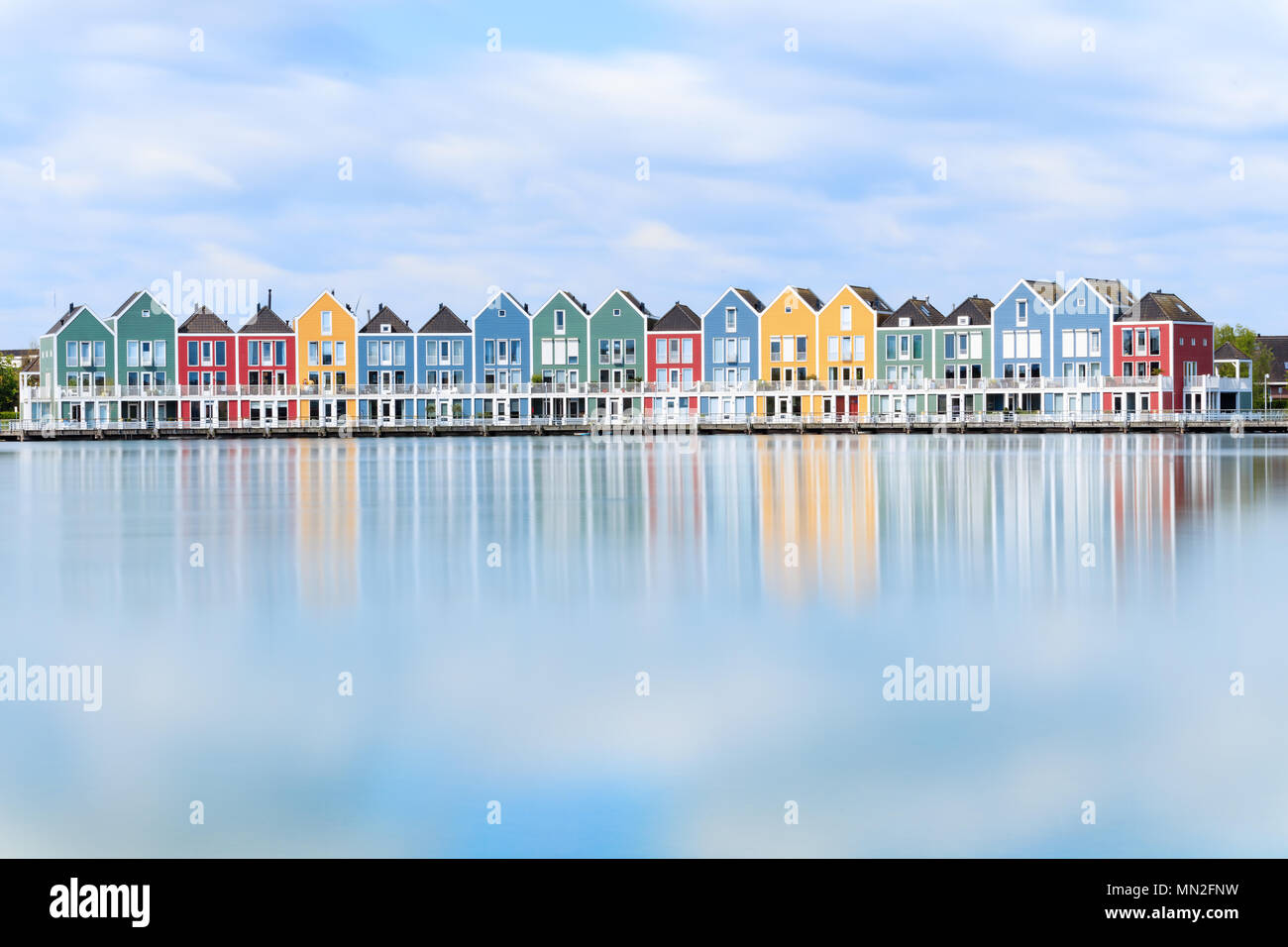 Houten, Netherlands - Traditional dutch houses on canal Stock Photo - Alamy