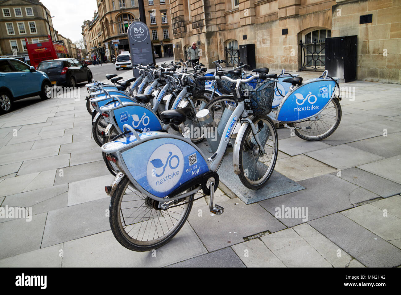 nextbike bike sharing scheme in central Bath England UK Stock Photo Alamy