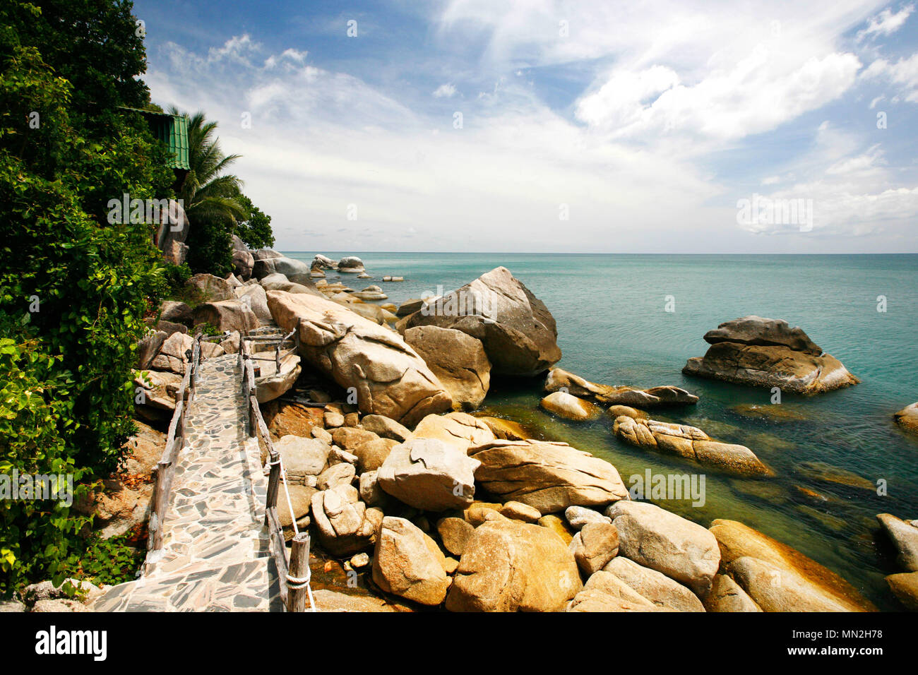 Sea walk in Koh Phangan, Thailand. Stock Photo