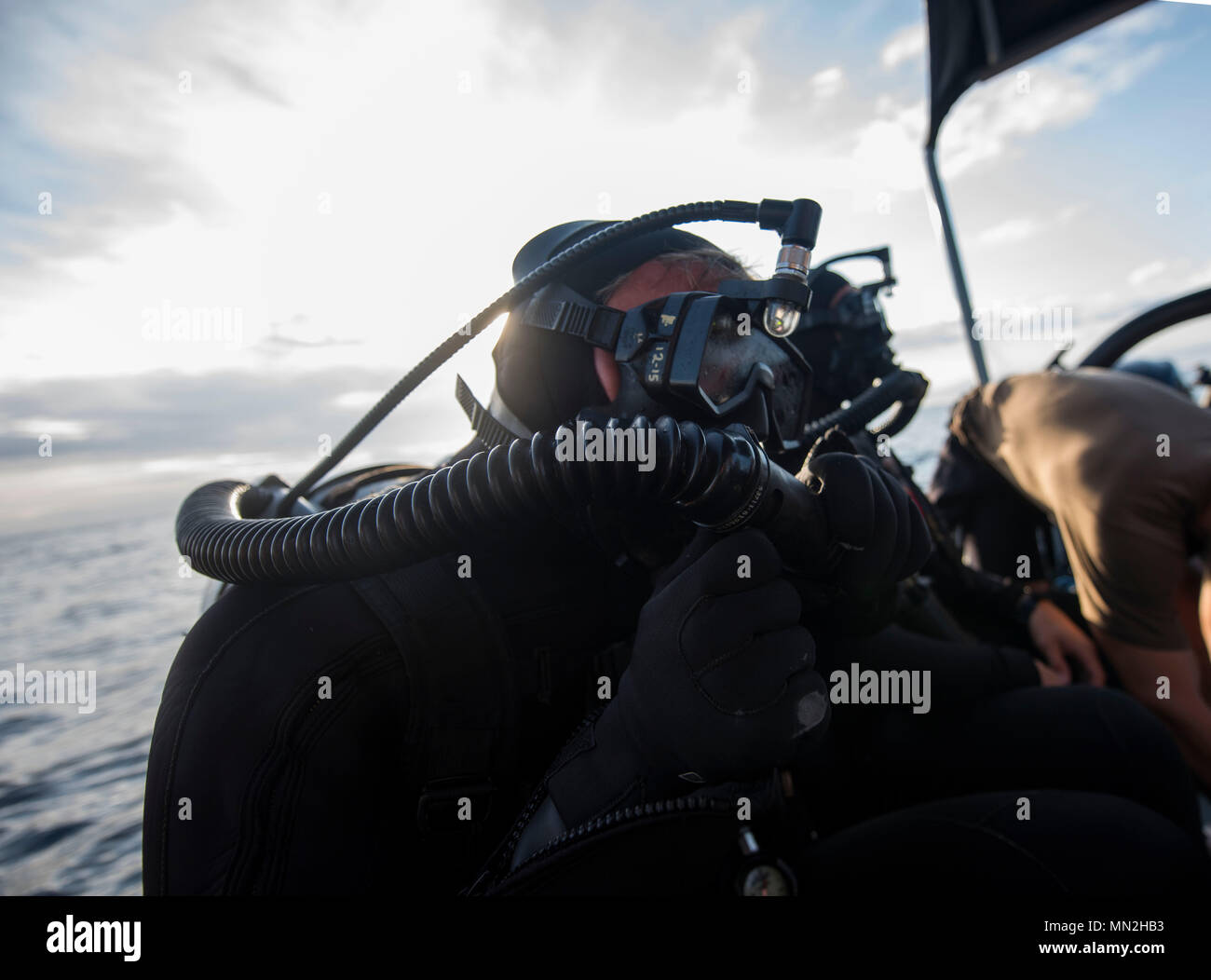 170816-N-SF508-025 ATLANTIC OCEAN (Aug. 16, 2017) A Sailor assigned to ...