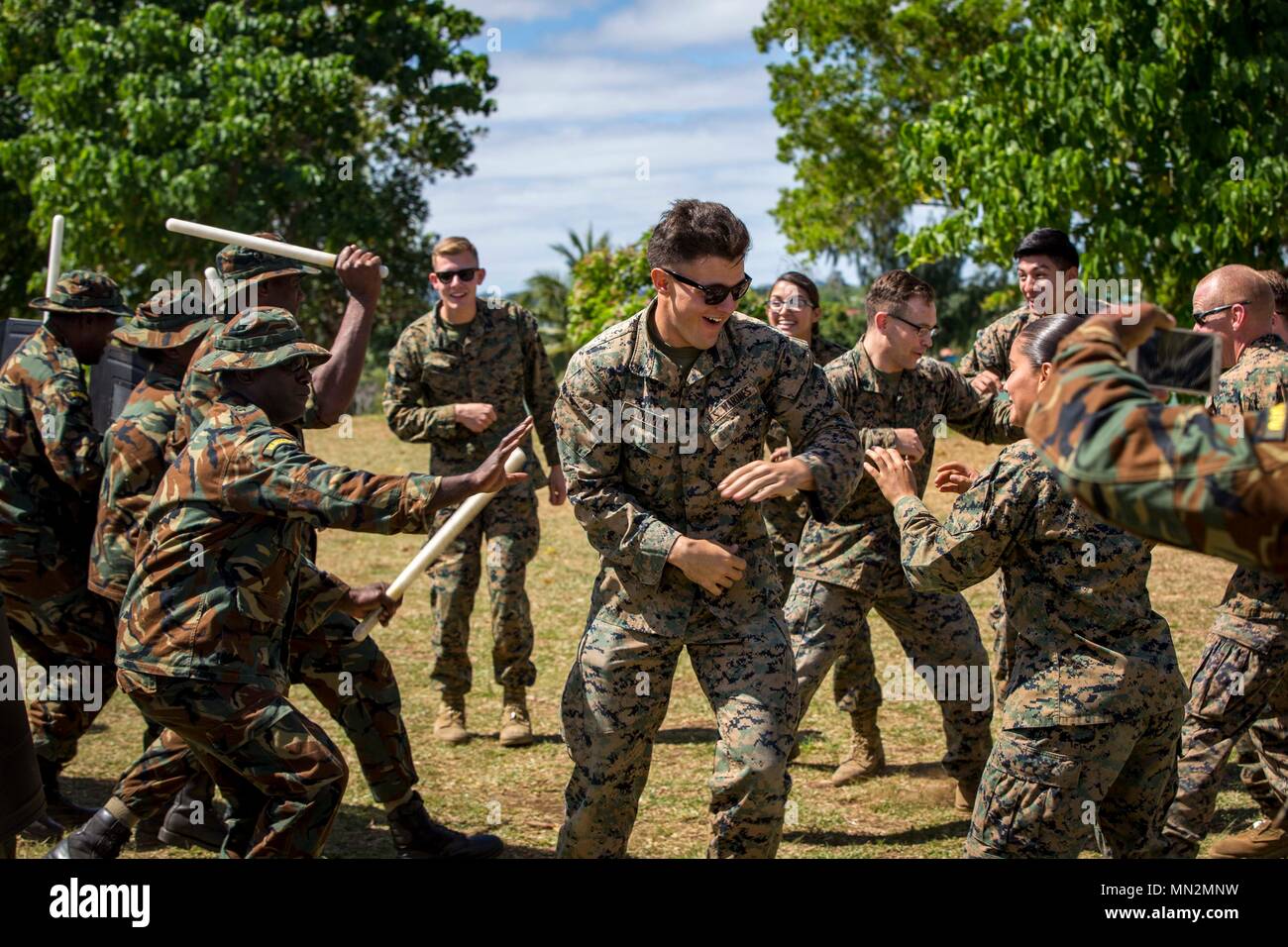 U.s. Marines Attached To Task Force Koa Moana 17 Participate In A Riot  Control Training Drill In Port Vila, Vanuatu, Aug. 17, 2017. Koa Moana 17  Is Designed To Improve Interoperability With