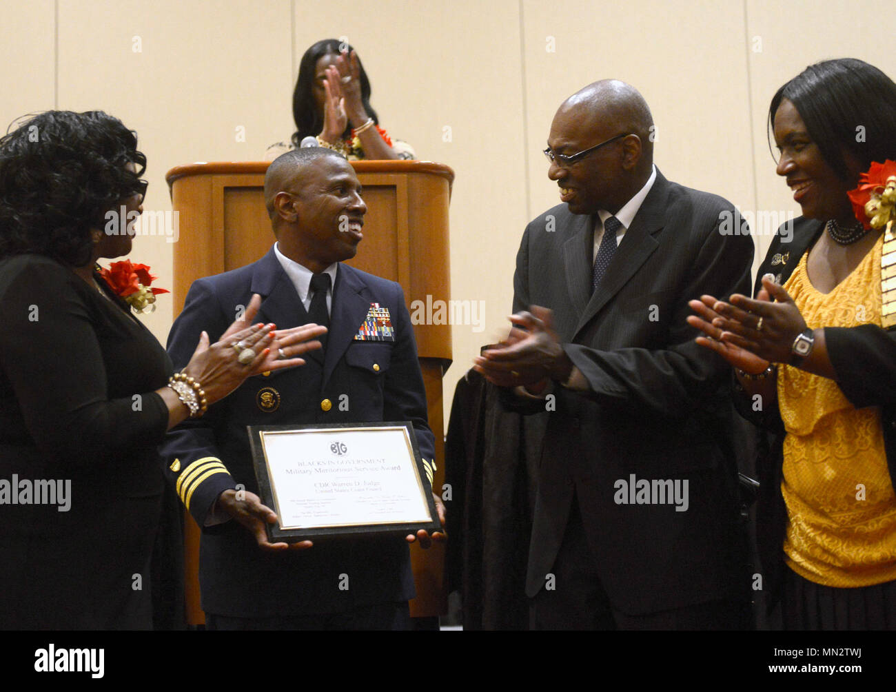 Coast Guard Cmdr. Warren Judge, executive officer of Base Elizabeth City, North Carolina