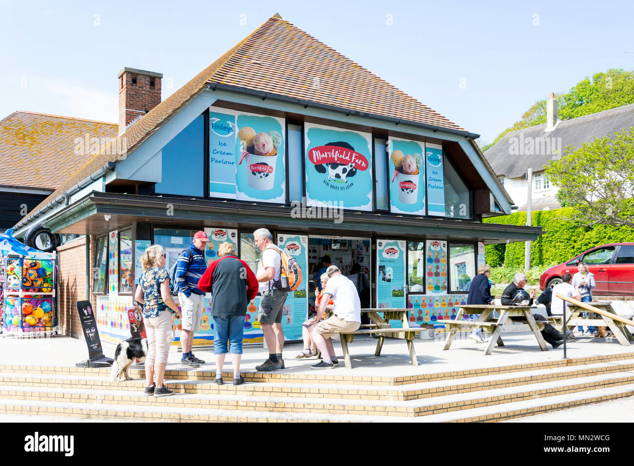 Marsfield Farm real dairy ice cream shop, Main Road, West Lulworth, Dorset, England, United Kingdom Stock Photo