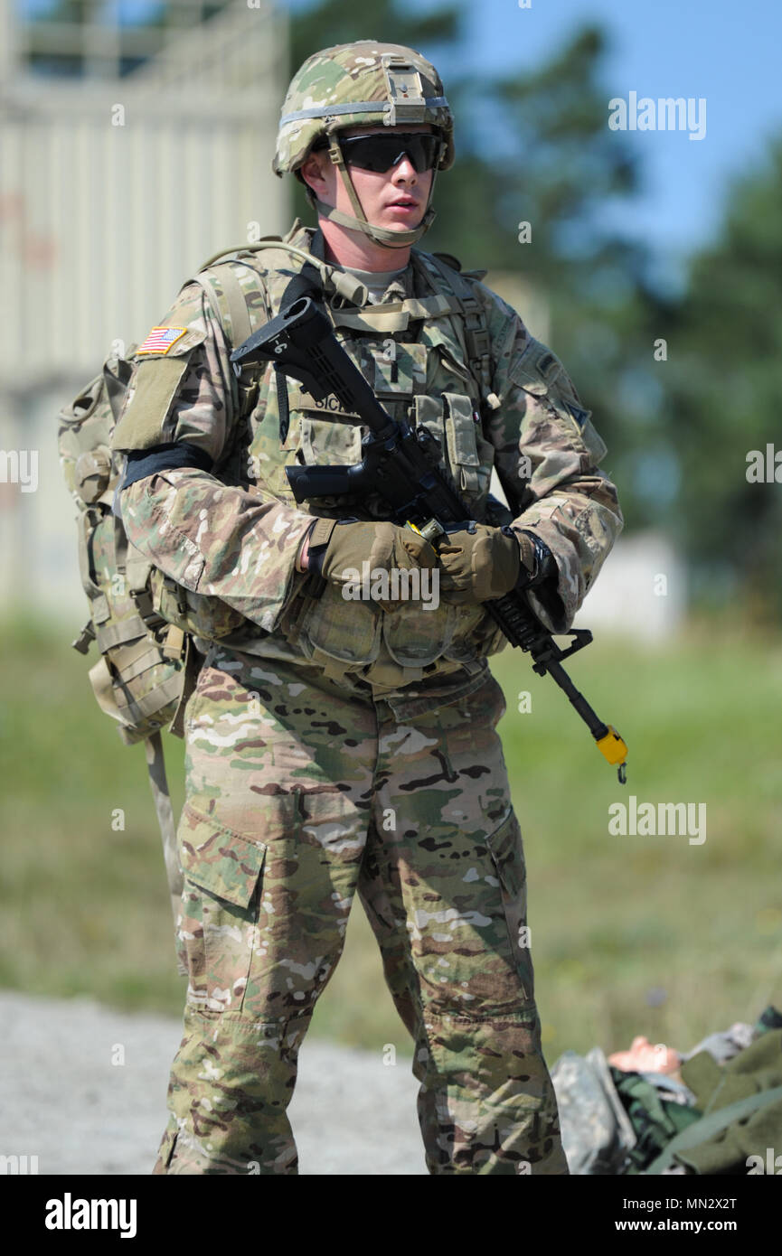 U.S. Army 1st Lt. Wesley Sickman with 7th Army Training Command ...