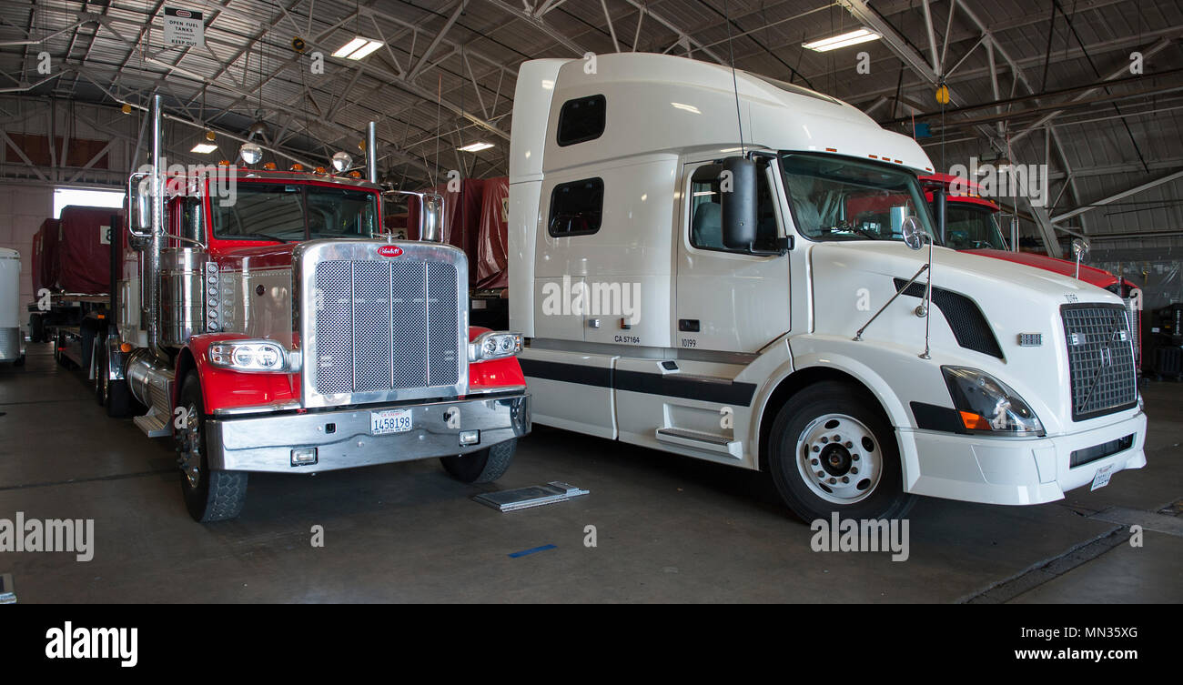 Cargo Transport Semi Trucks Used To Carry Equipment Utilized By