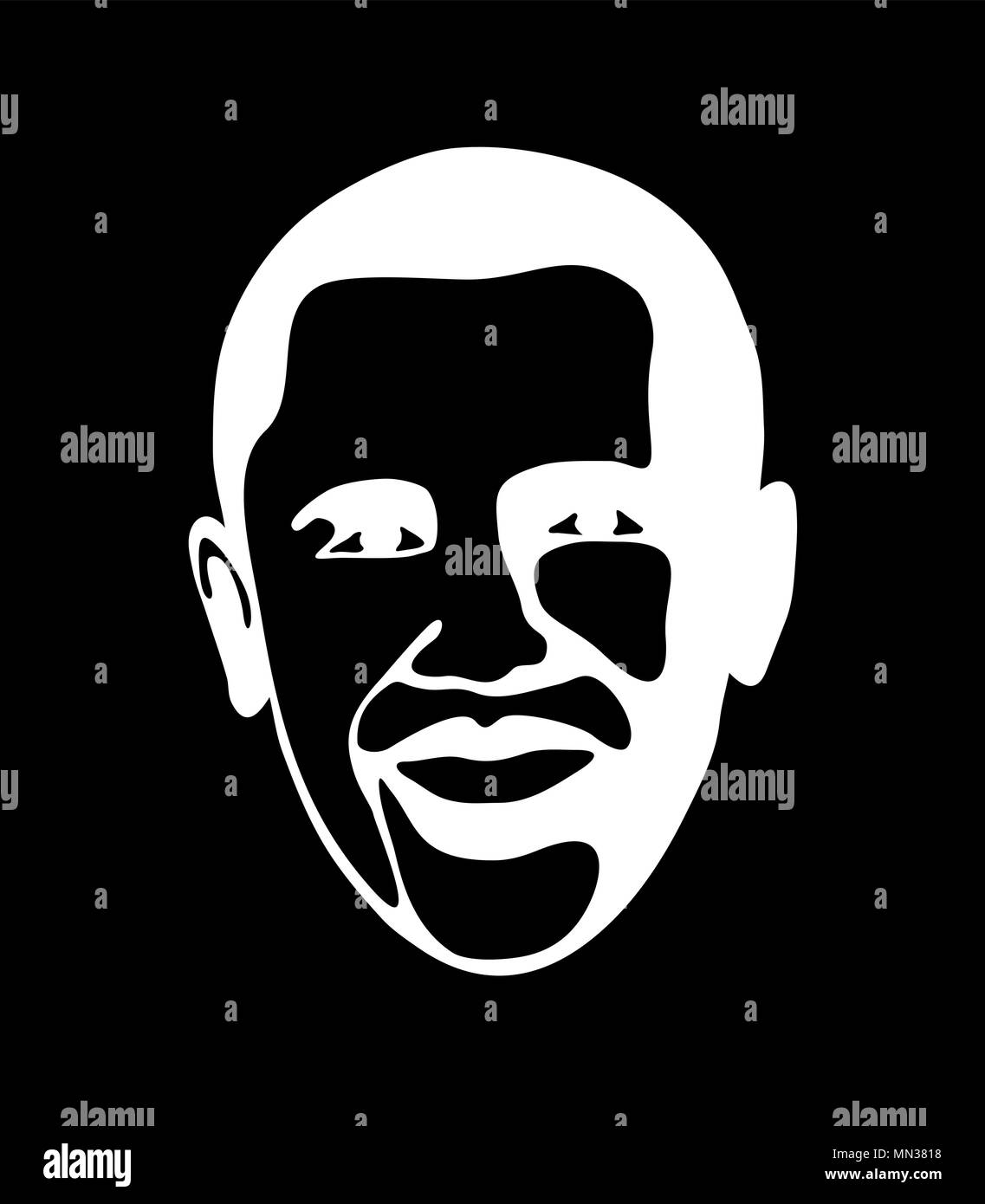 Silhouette of African American on black background for sovereign ...