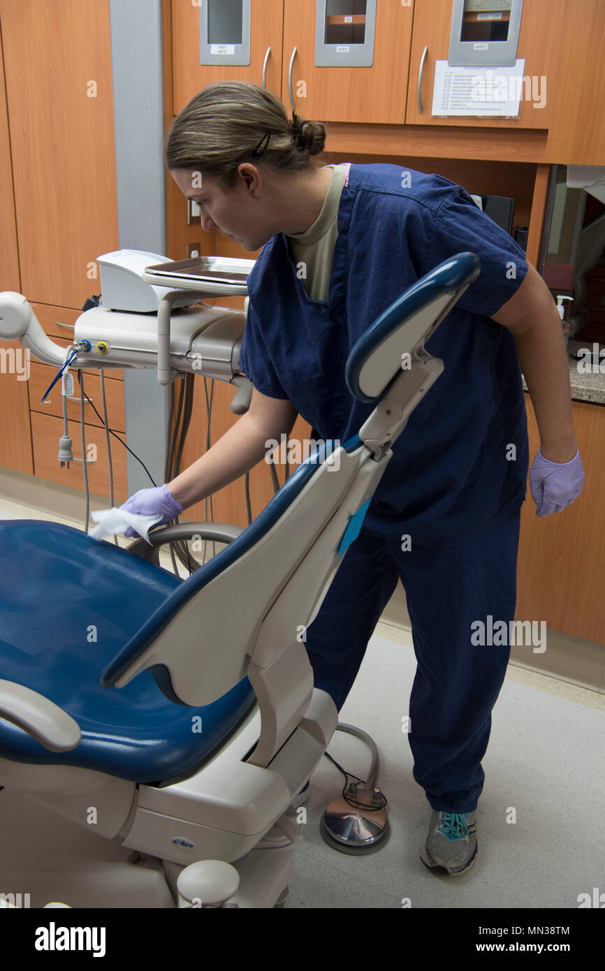 U.S. Air Force Master Sgt. Karnen Cummings, a dental technician with the 130th Medical Group
