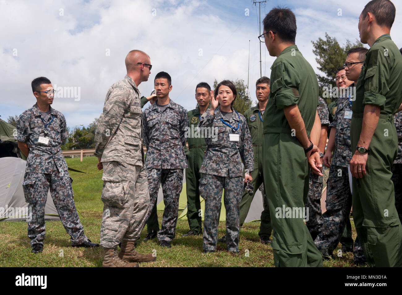 Members from the U.S. Air Force, the Japan Air Self-Defense Force, and ...