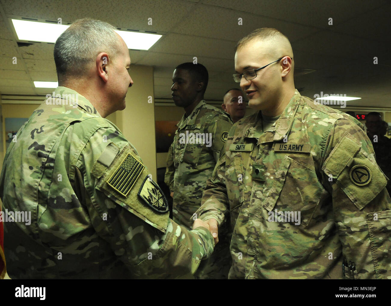 Lt. Gen. Timothy Kadavy (left), U.S. Army National Guard director ...