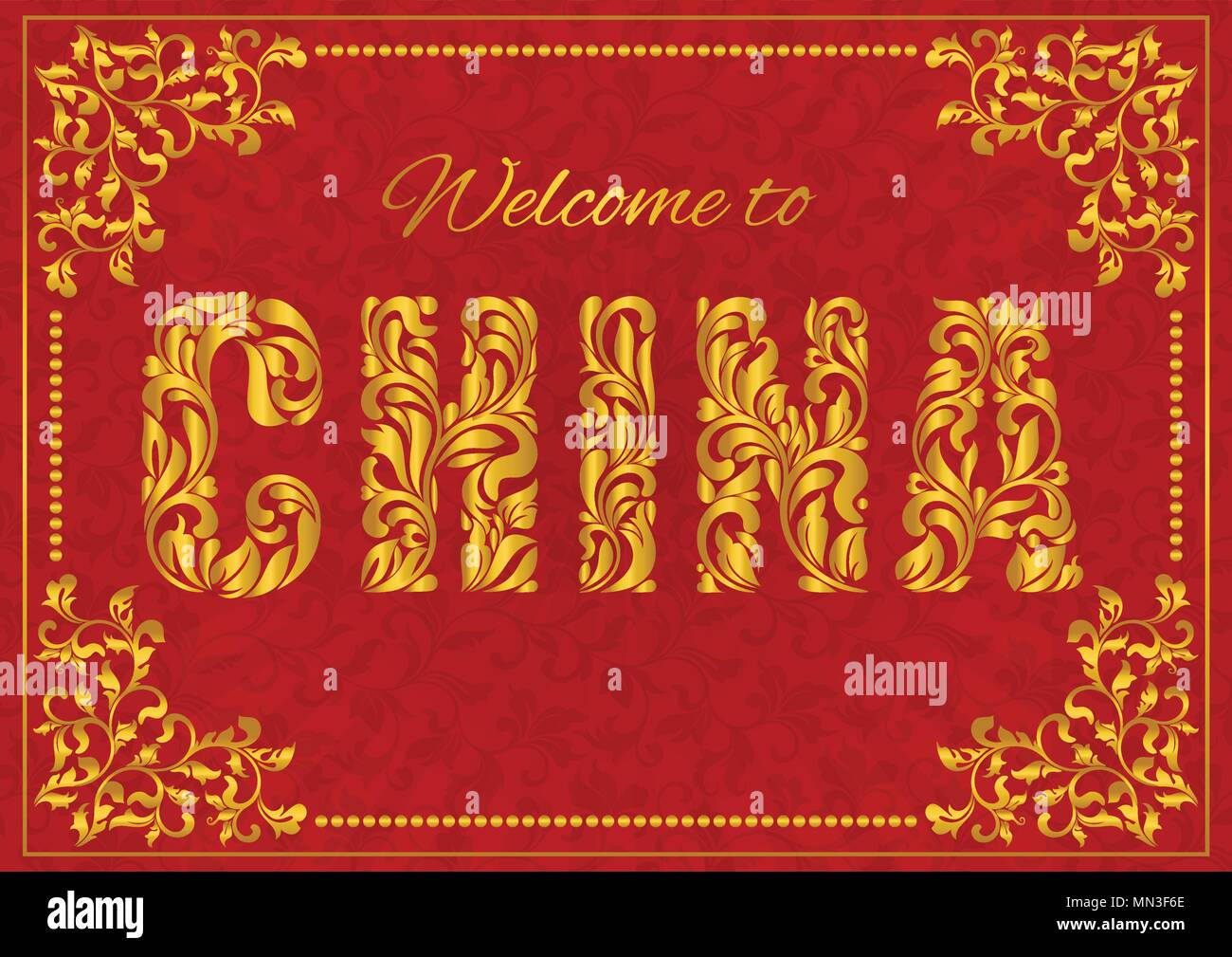 Welcome red word text design Stock Vector Images - Alamy