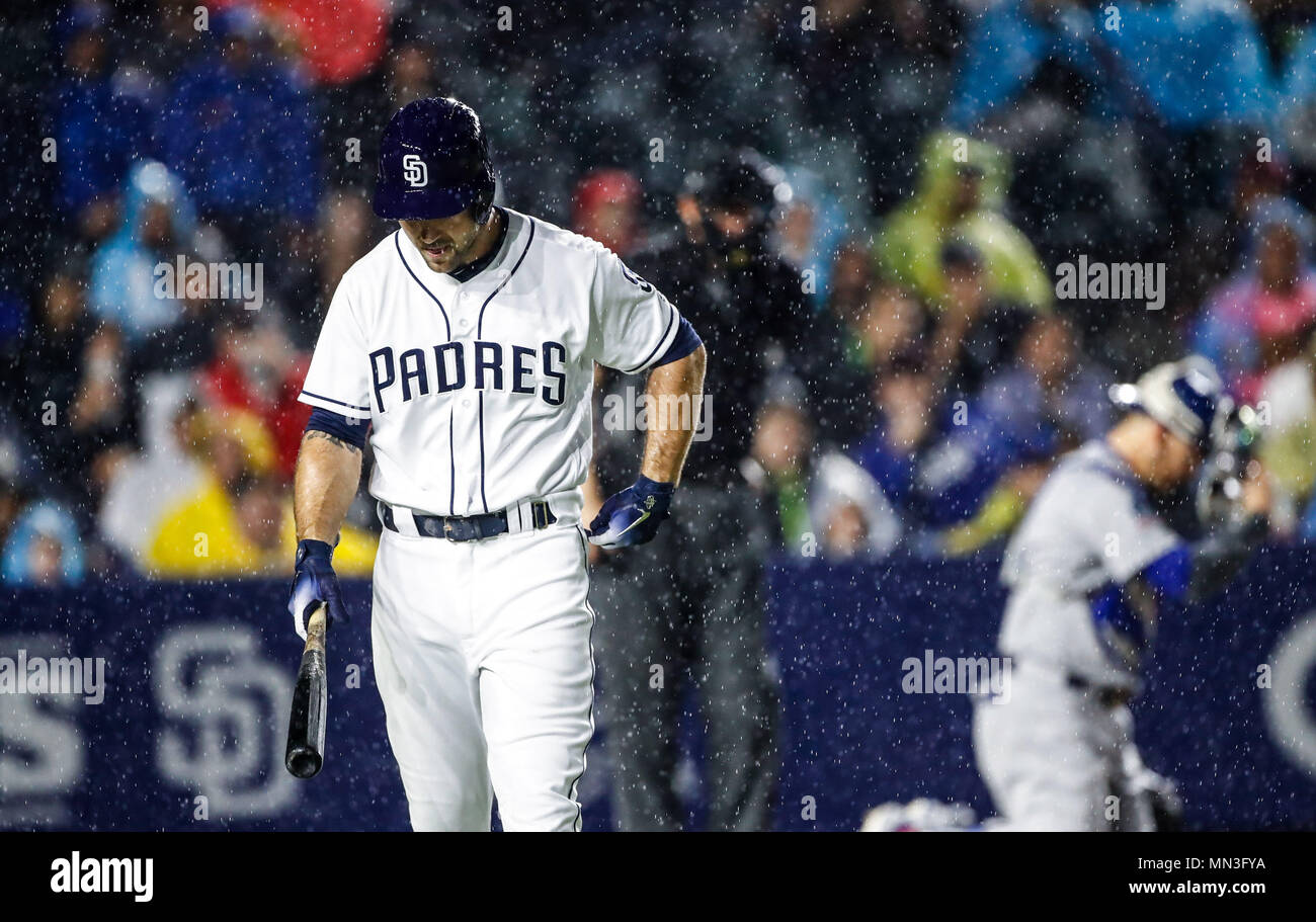 Acciones del partido de beisbol de los Dodgers de Los Angeles contra Padres de San Diego, durante el primer juego de la serie las Ligas Mayores del Beisbol en Monterrey, Mexico el 4 de Mayo 2018. (Photo: Luis Gutierrez) Stock Photo