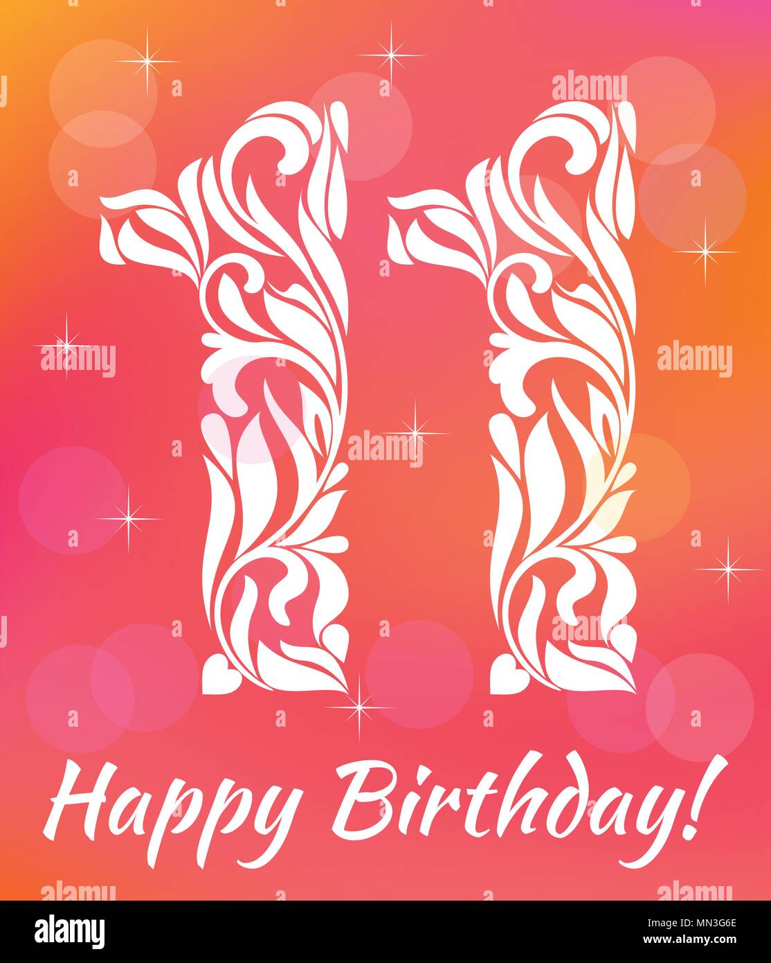 Happy Birthday 11th Birthday High Resolution Stock Photography And Images Alamy