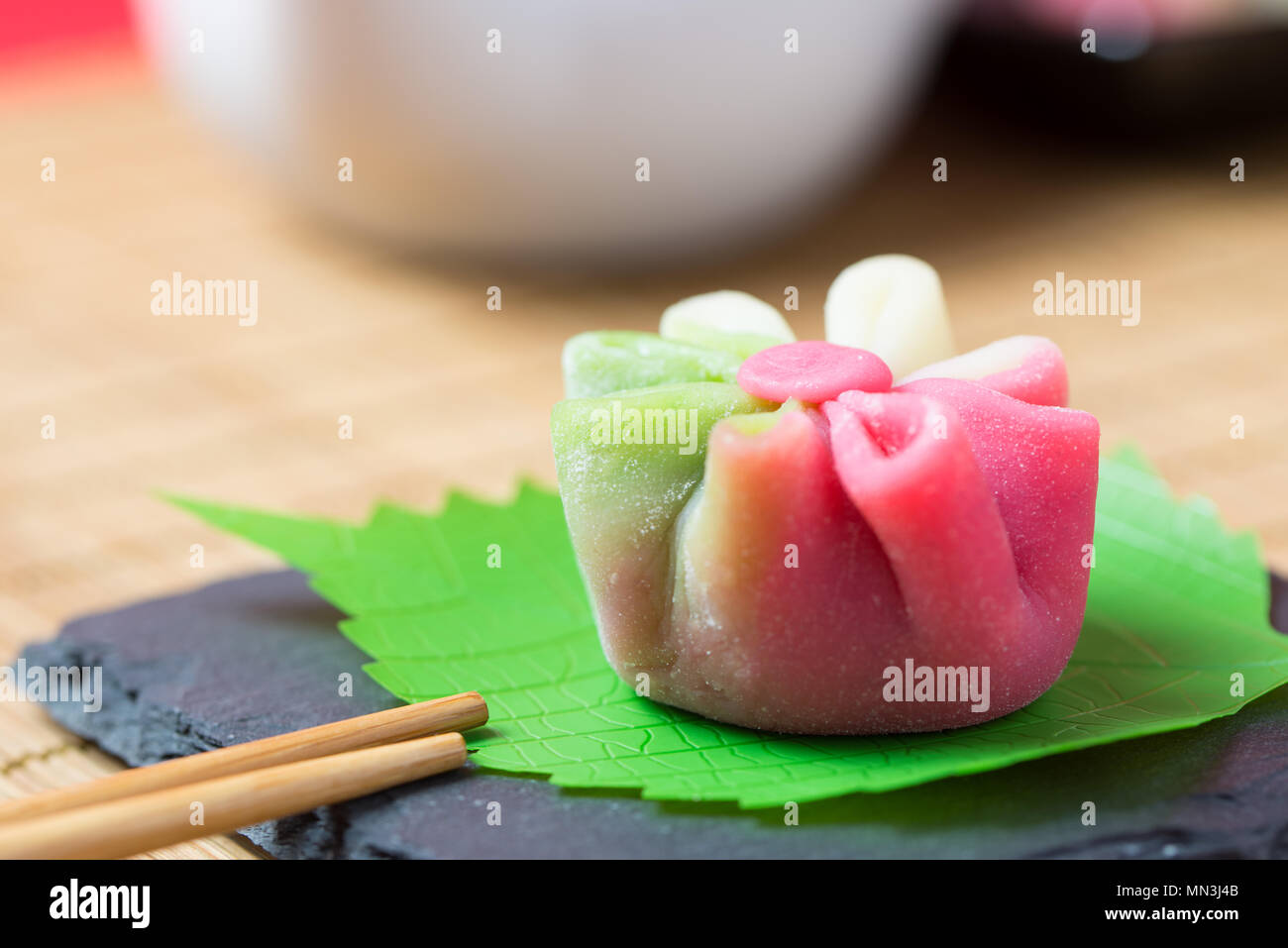 Japanese traditional confectionery wagashi Stock Photo