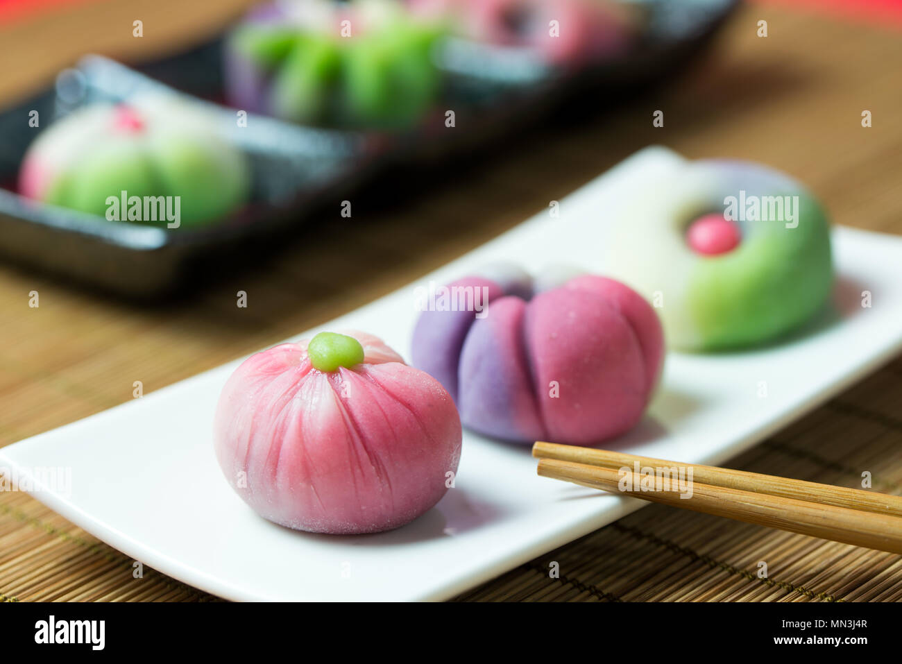 Japanese traditional confectionery wagashi Stock Photo Alamy
