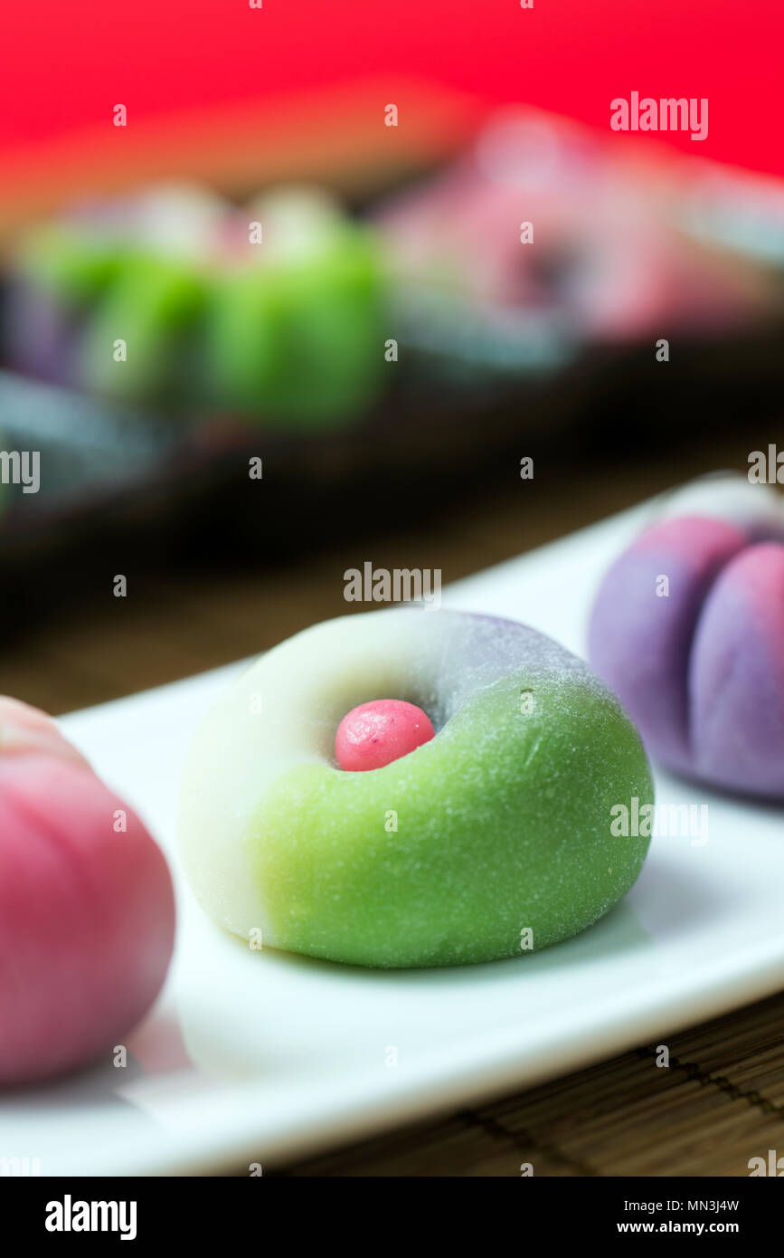 Japanese traditional confectionery wagashi Stock Photo Alamy
