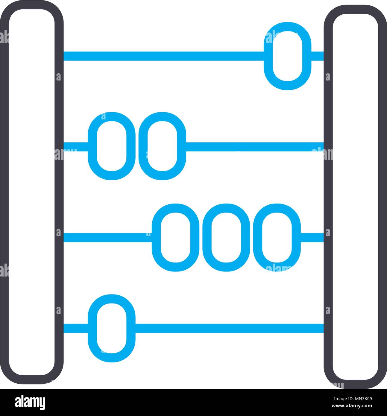 Financial accounting vector thin line stroke icon. Financial accounting ...