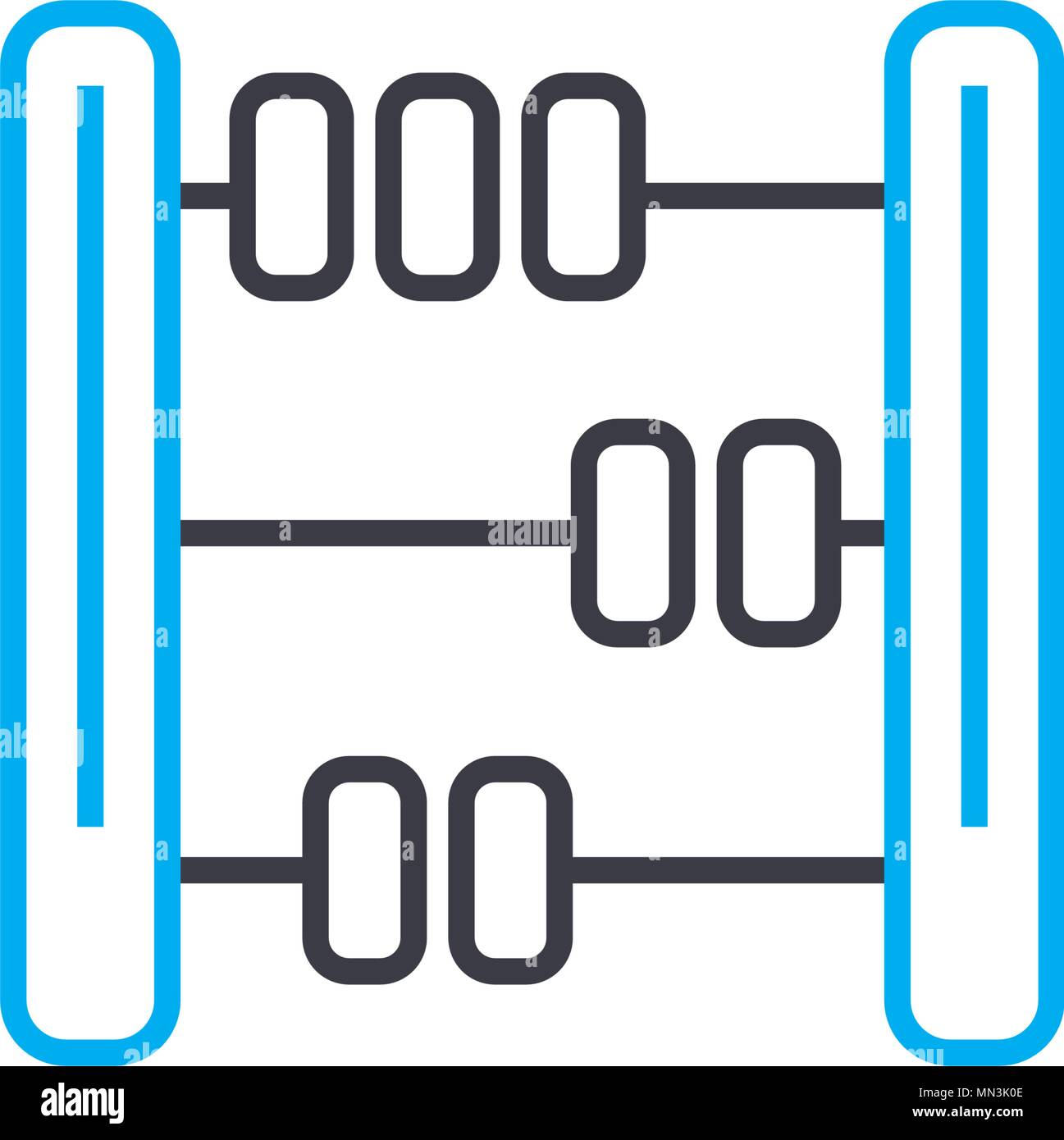 Financial calculations vector thin line stroke icon. Financial ...