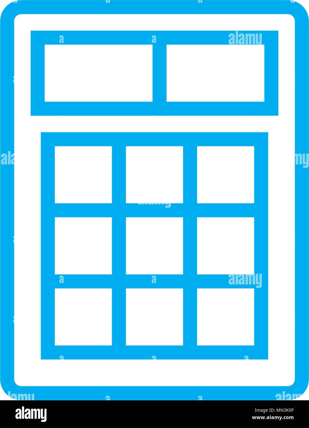 Financial calculator vector thin line stroke icon. Financial calculator ...