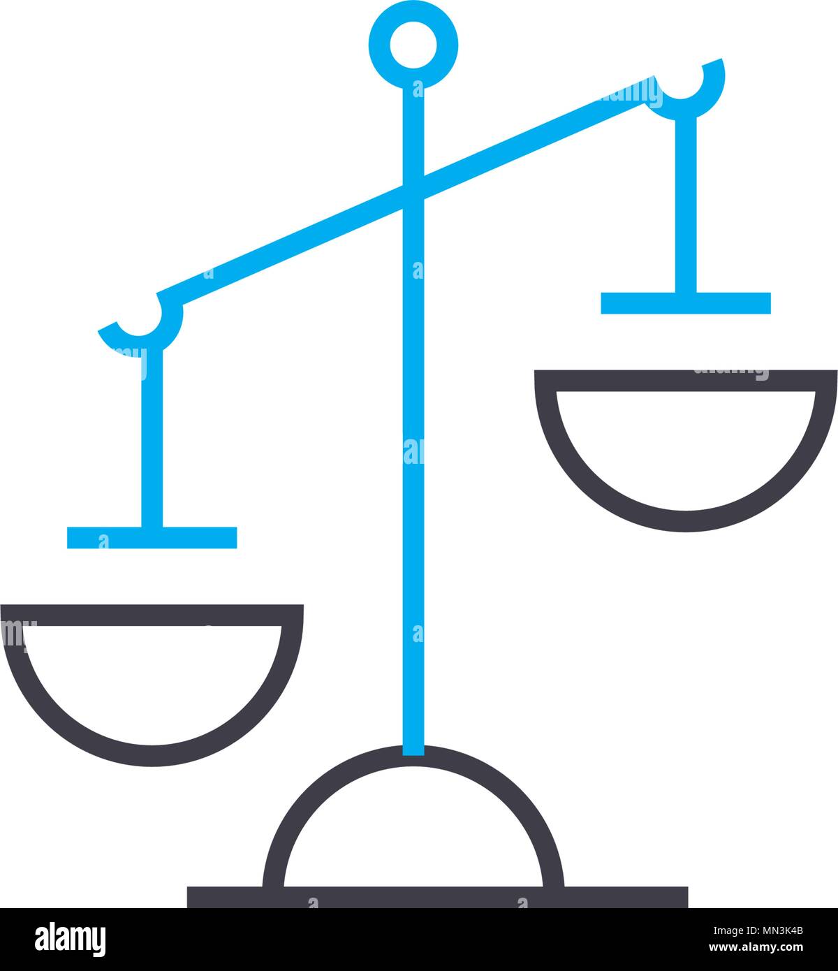 Imbalance vector thin line stroke icon. Imbalance outline illustration