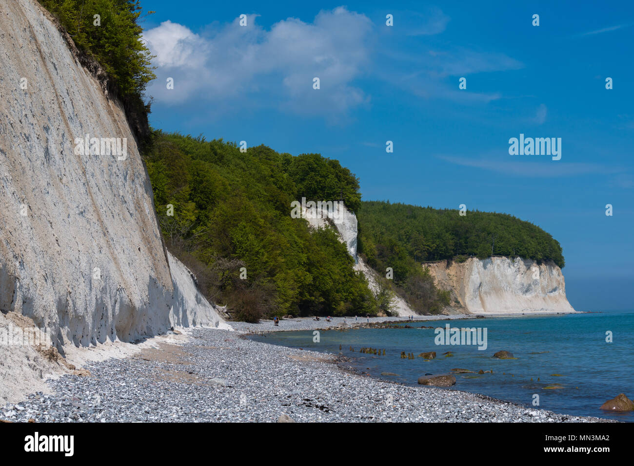 White chalk coastline, island of Rügen, Baltic Sea, Mecklenburg-Vorpommern, Germany, Europe Stock Photo