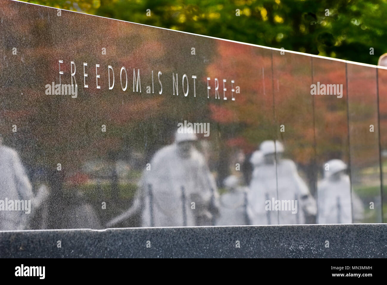 The Inscription On The Wall At The Korean War Memorial In Washington DC The Inscription On The Wall At The Korean War Memorial In Washington DC