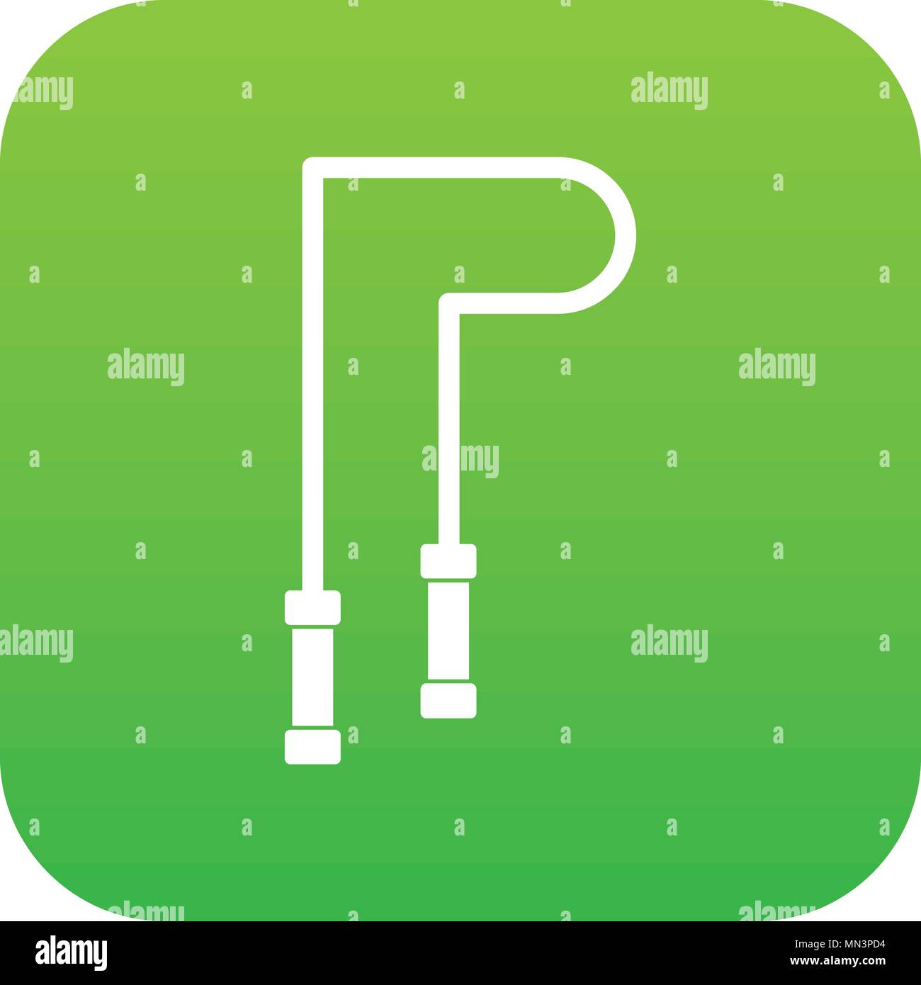 Skipping rope icon digital green Stock Vector