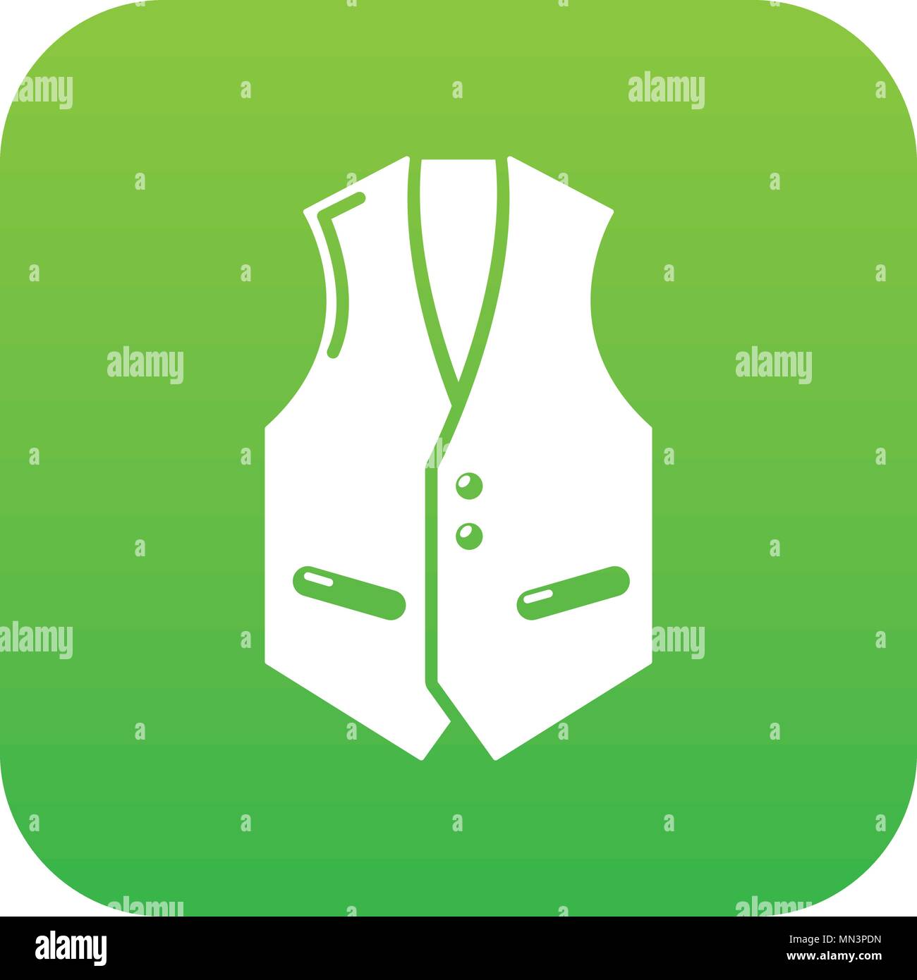 Waistcoat icon green vector Stock Vector Image & Art - Alamy