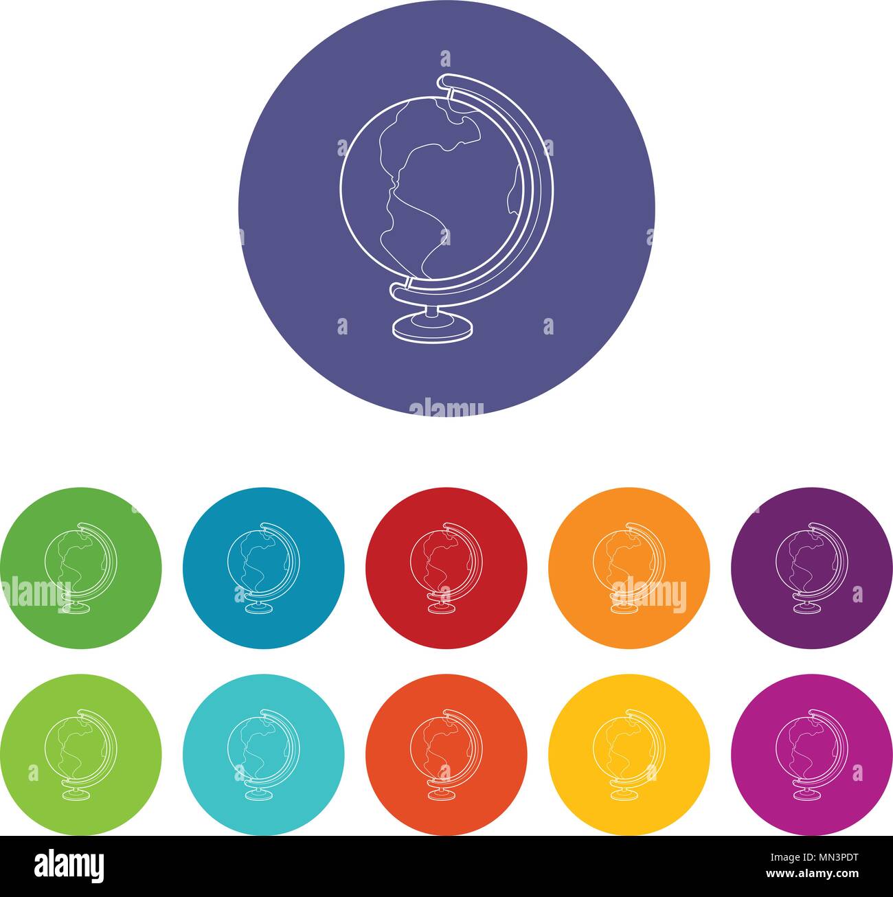 Globe icon, outline style Stock Vector Image & Art - Alamy