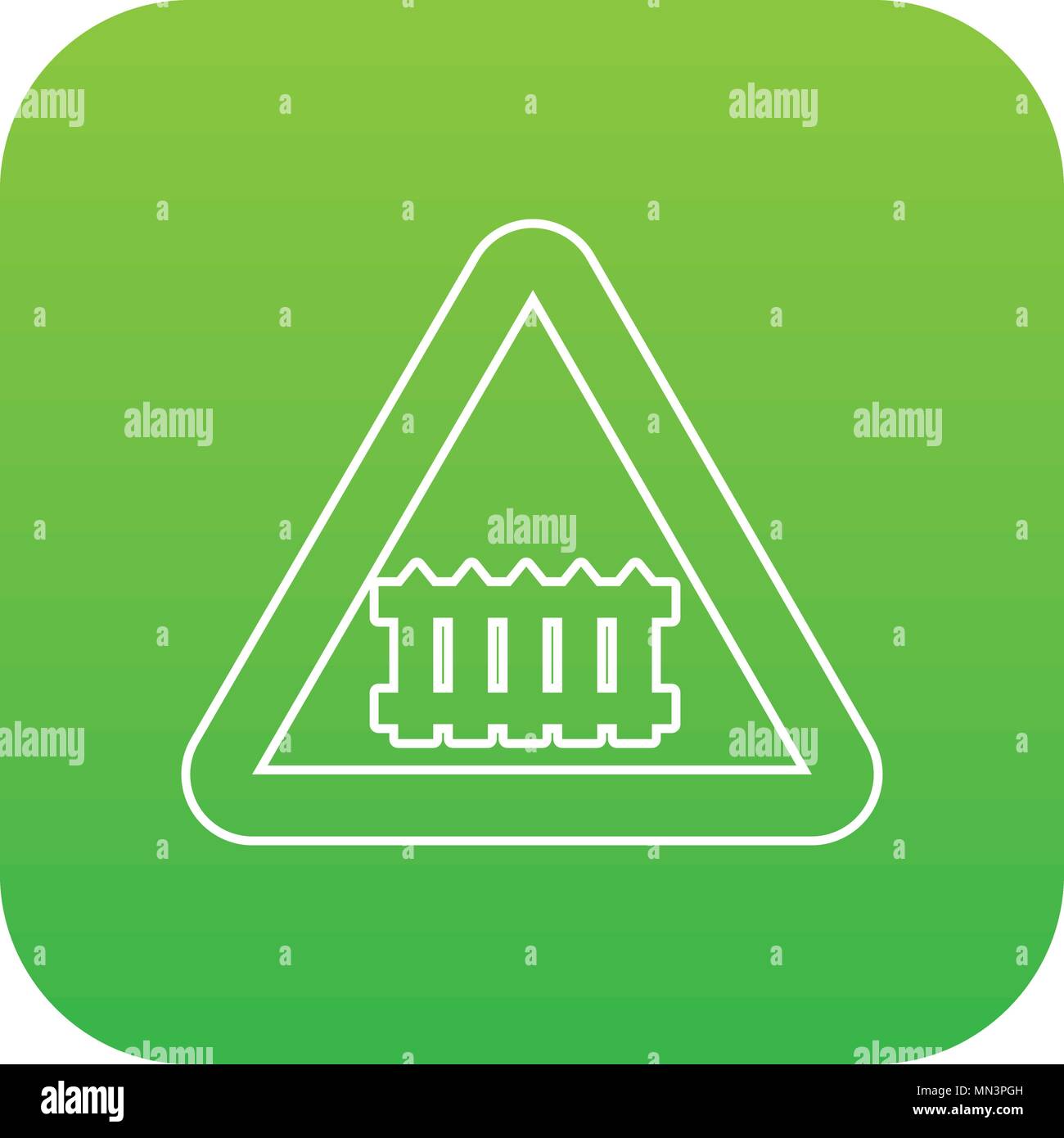 Crossing railroad barrier icon green vector Stock Vector Image & Art ...
