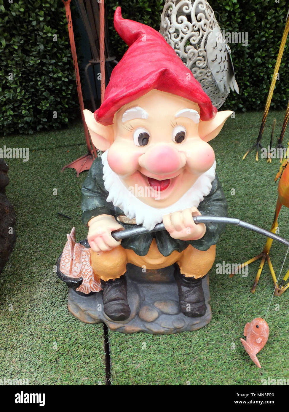 Garden gnome fishing rod hi-res stock photography and images - Alamy