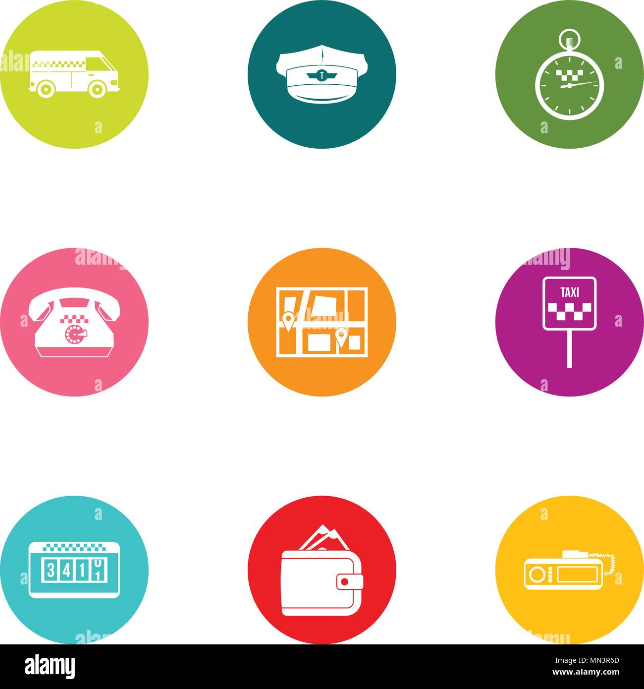 Fast ride icons set, flat style Stock Vector Image & Art Alamy