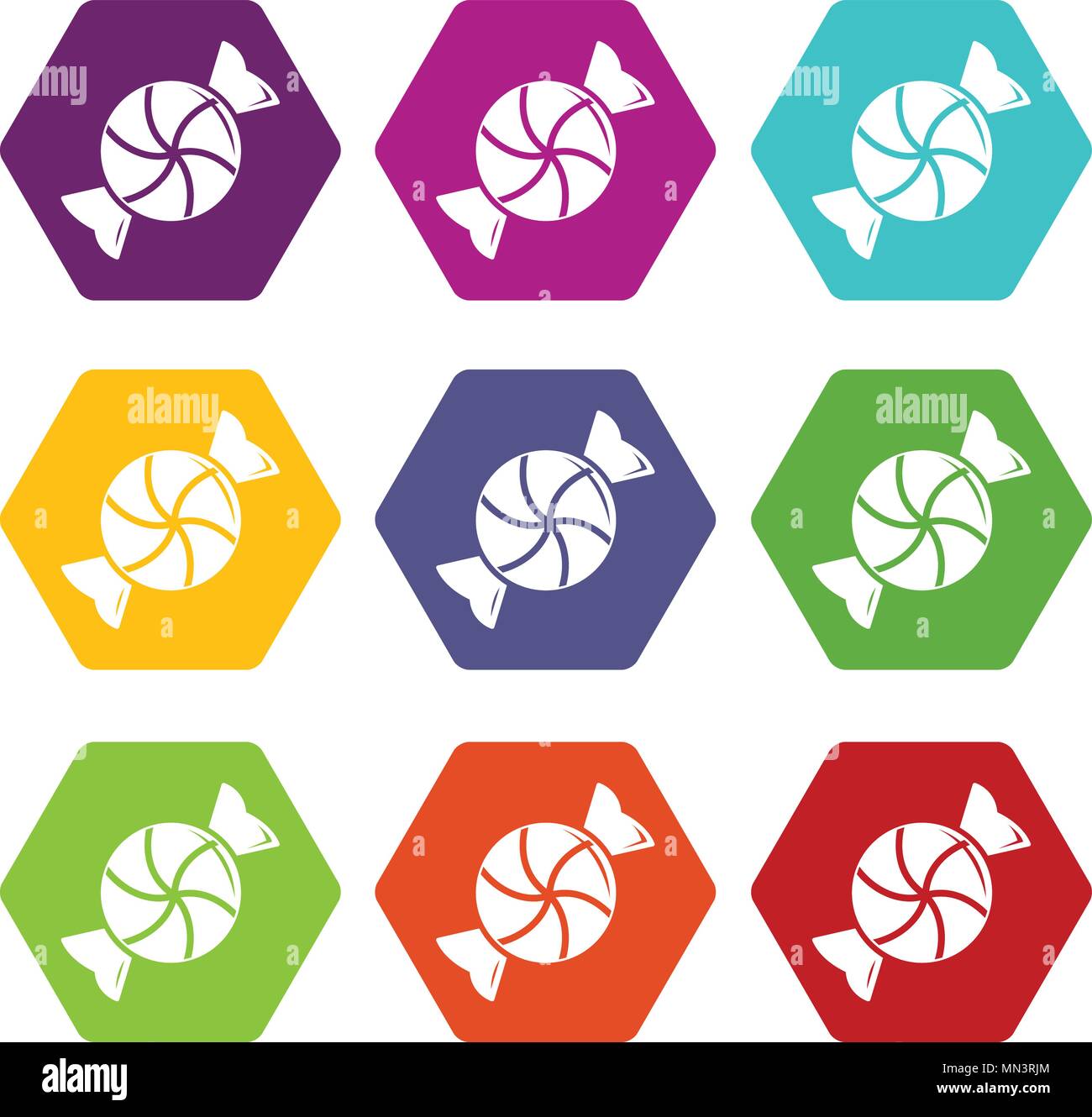 Round candy icons set 9 vector Stock Vector Image & Art - Alamy
