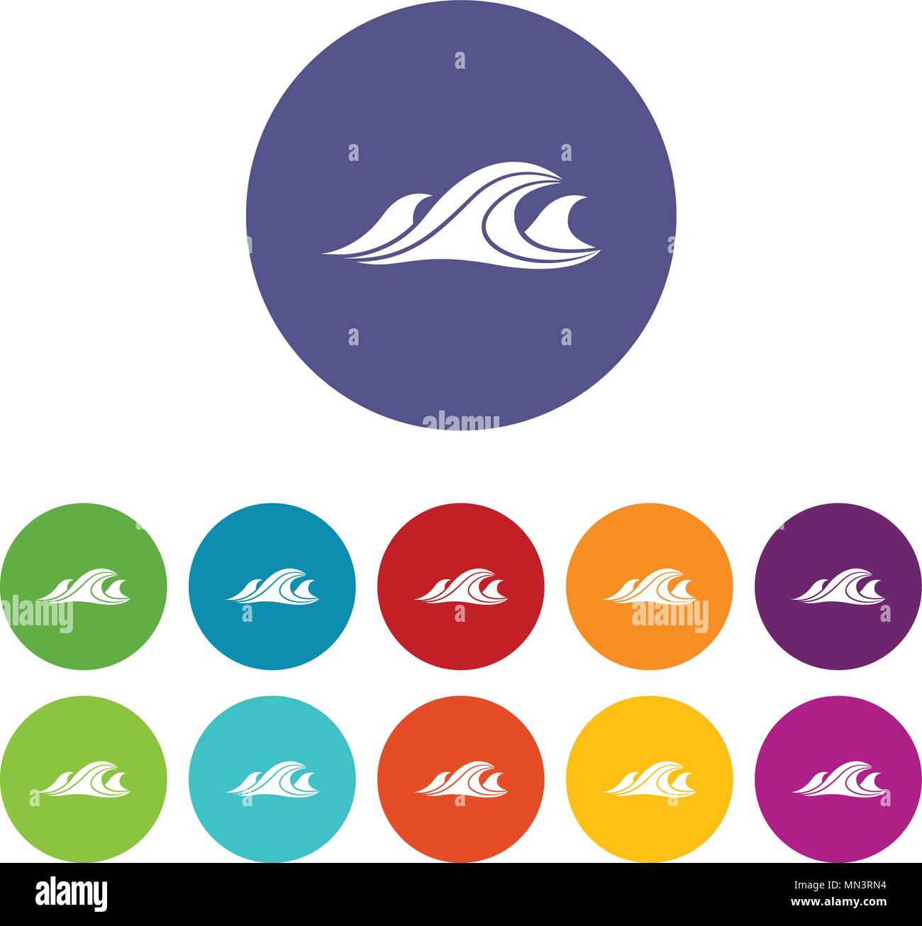 Sea waves icon, simple style Stock Vector Image & Art - Alamy