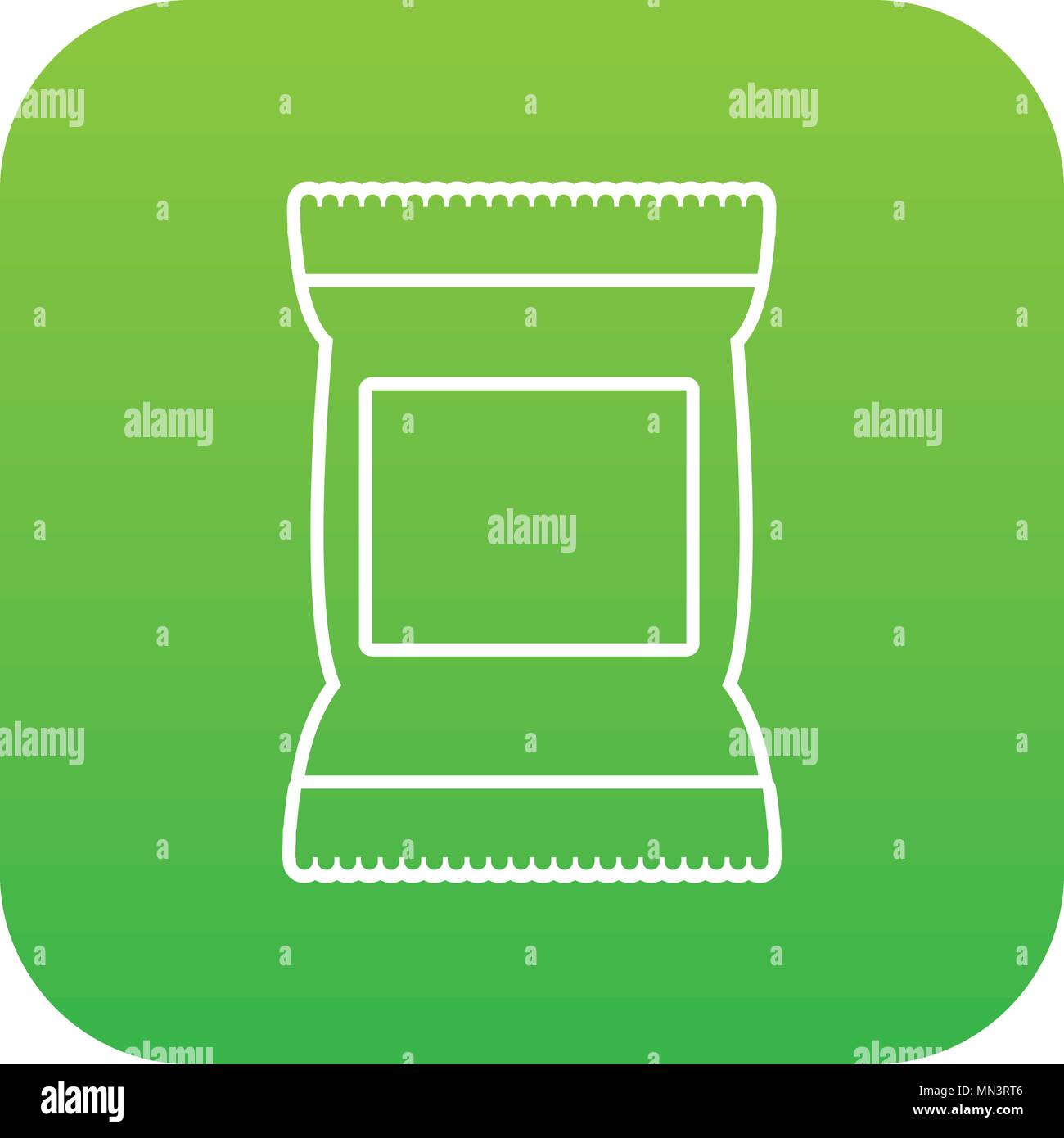 Food snack pillow bag icon green vector Stock Vector Image & Art - Alamy