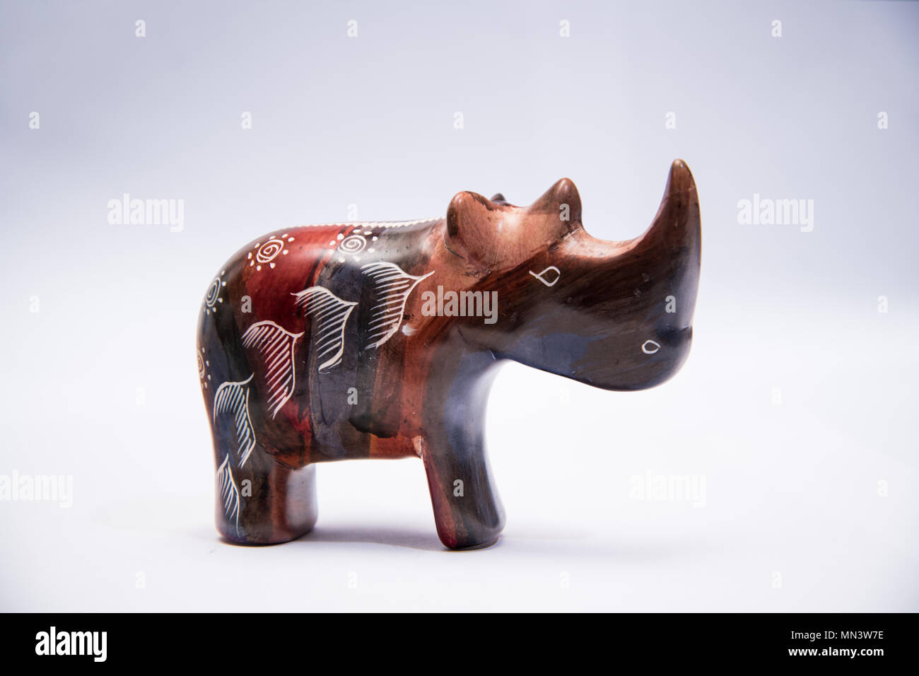 Carved stone rhinoceros from Kenya Stock Photo Alamy