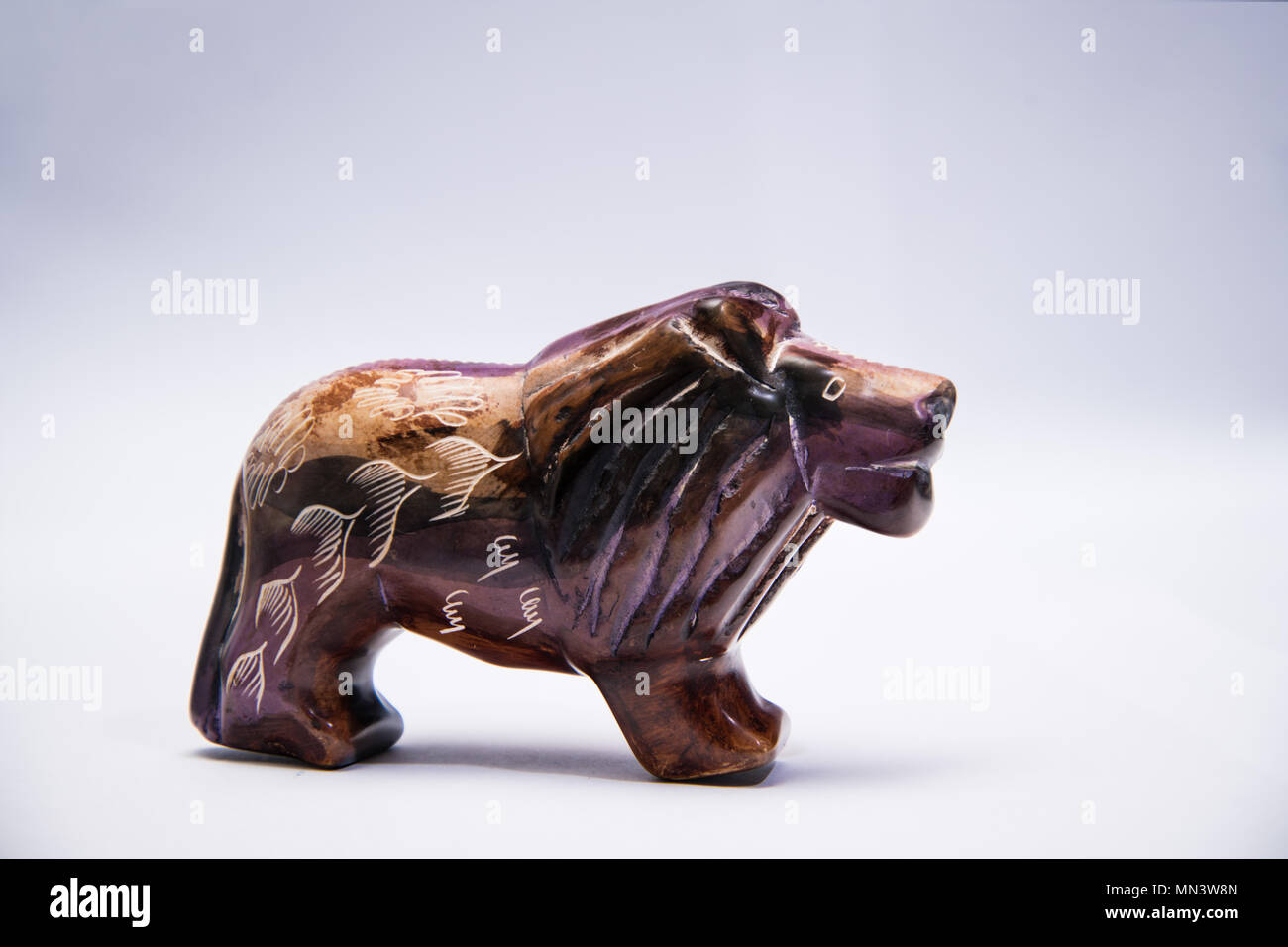 Carved stone lion from Kenya Stock Photo Alamy