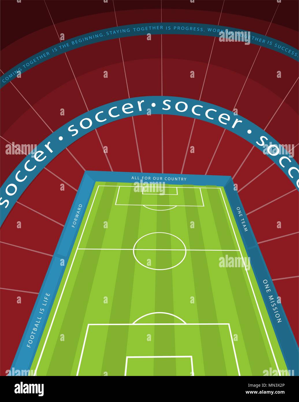 A huge empty soccer stadium Stock Vector Image & Art Alamy