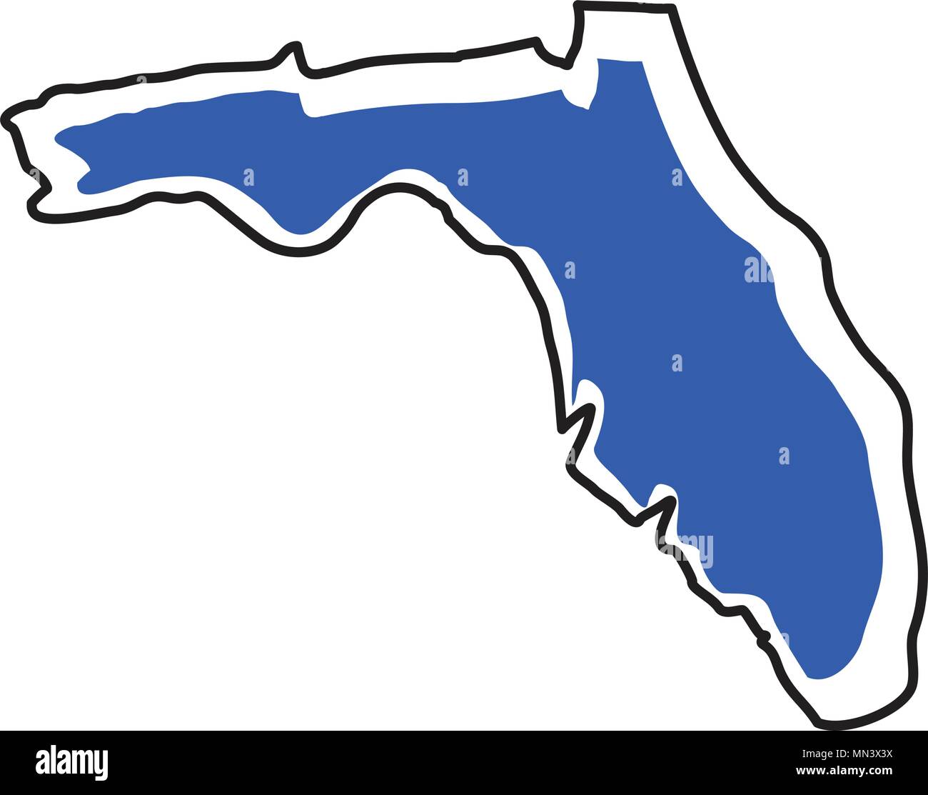 Political map of florida Stock Vector Images - Alamy