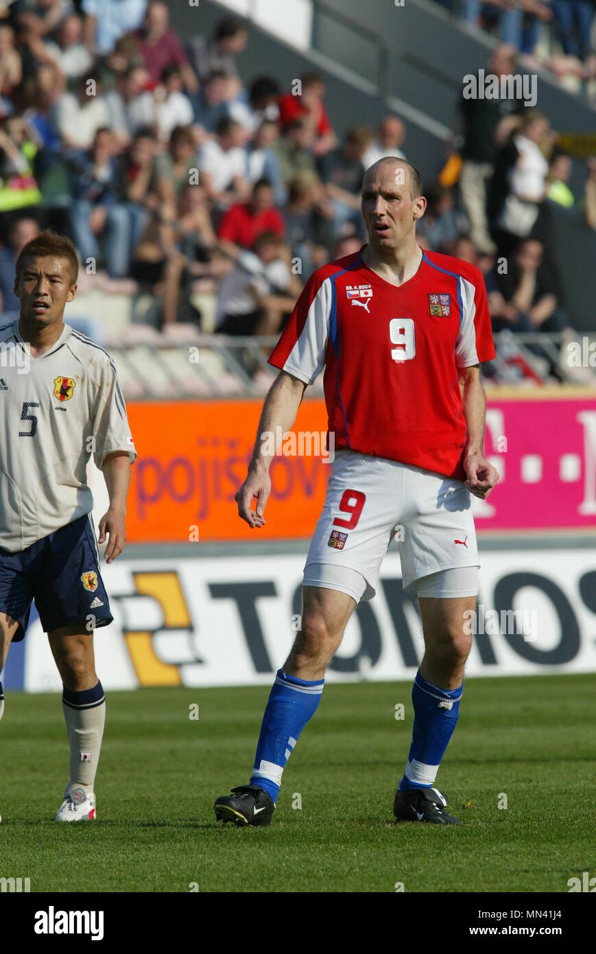 Jan Koller of Czech Republic during the Internatinal Friendly match between Czech Republic 0-1 Japan at TYOTA Arena, Prague, Czech on April 28, 2004. Credit: AFLO SPORT/Alamy Live News Stock Photo