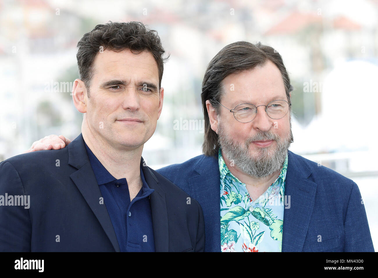 Matt Dillon (l) and Lars von Trier at the "The House That Jack Built"  photocall during the 71st Cannes Film Festival at the Palais des Festivals  on May 14, 2018 in Cannes,