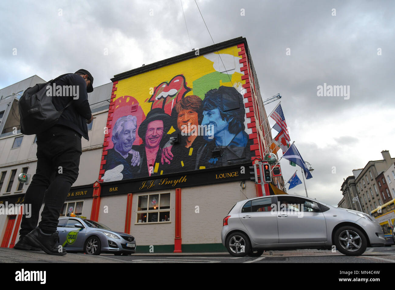 Dublin, Ireland. 14/5/2018. A mural of The Rolling Stones rock band