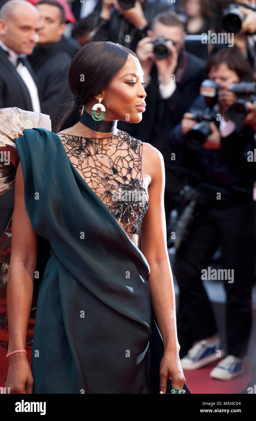 Cannes, France. 14th May, 2018. Naomi Campbell at the Blackkklansman (Black  Klansman) gala screening at the 71st Cannes Film Festival, Monday 14th May  2018, Cannes, France. Photo Credit: Doreen Kennedy/Alamy Live News, image size:845x1390