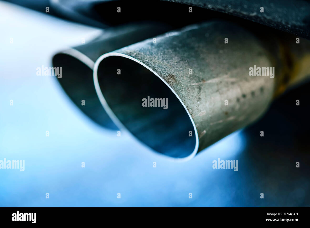 Car exhaust, Autoauspuff Stock Photo