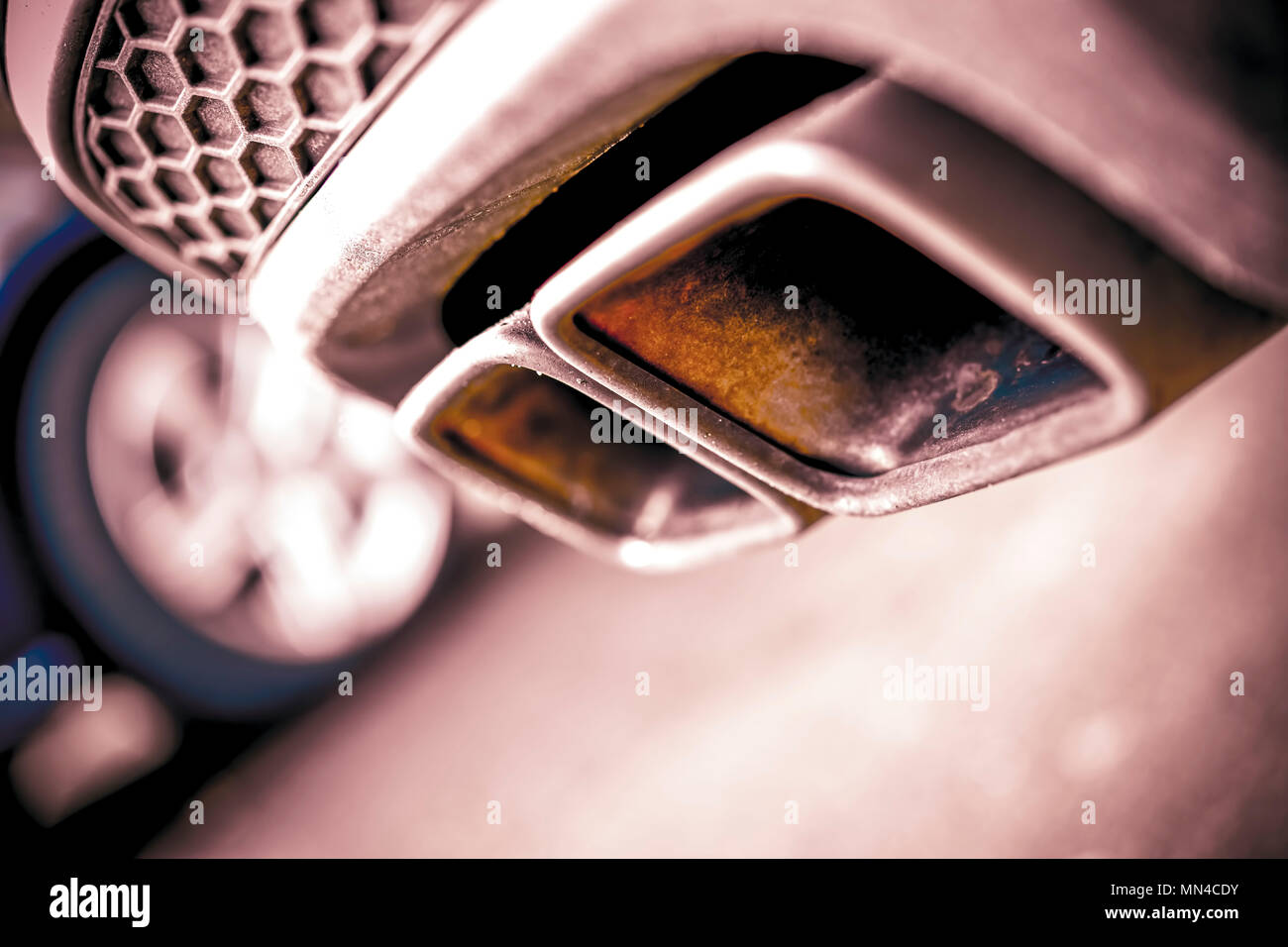 Car exhaust, Autoauspuff Stock Photo