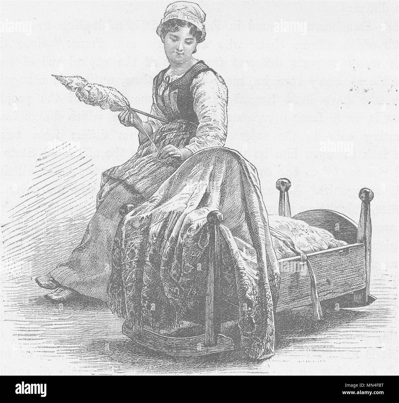 FRANCE. French nurse 1894 old antique vintage print picture Stock Photo